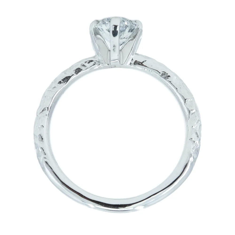 1.01ct Oval Diamond 6 Prong Evergreen Solitaire In Platinum