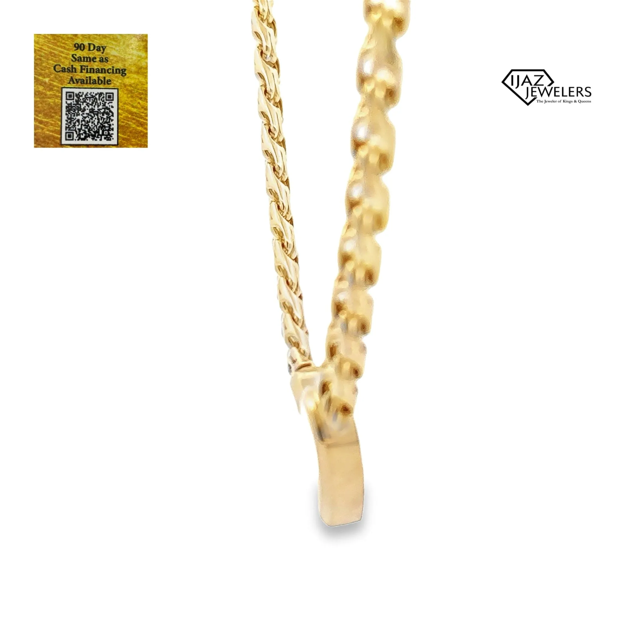 10K Gold Chino Link Heart Lock Chain