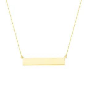 14K GOLD BAR NECKLACE