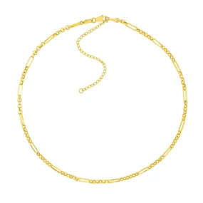 14K Gold Rolo Paper Clip Choker