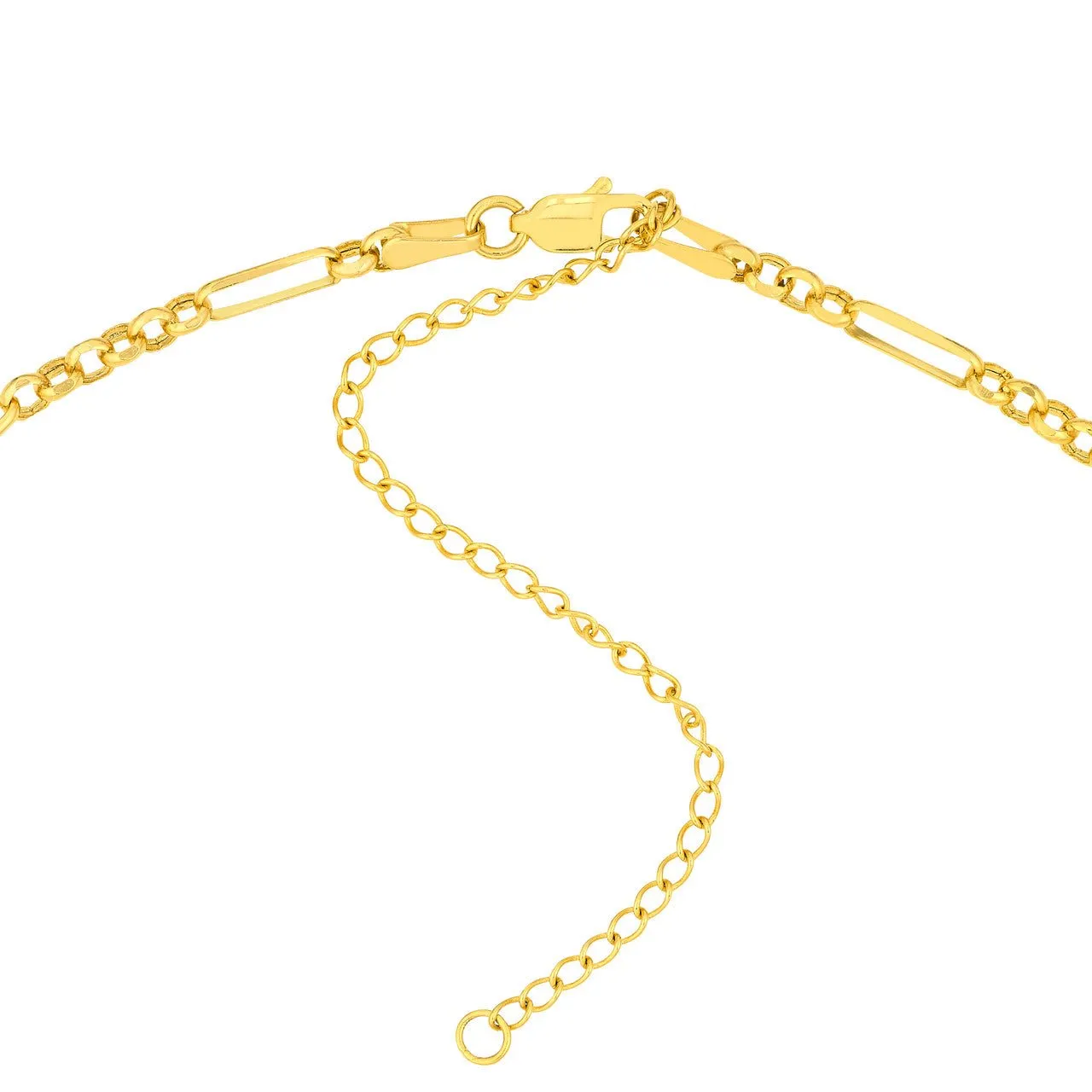 14K Gold Rolo Paper Clip Choker