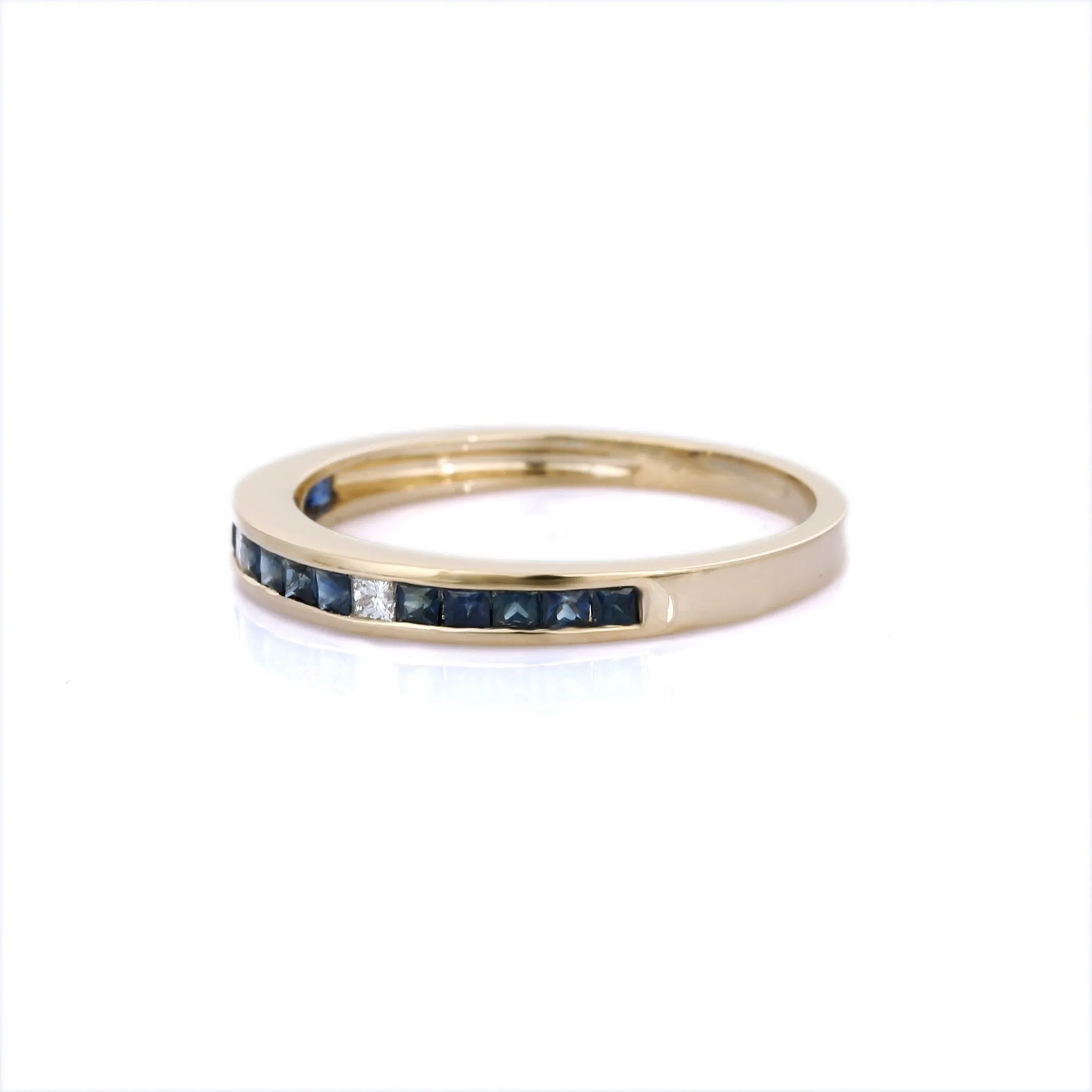 14K Gold Sapphire Band Ring