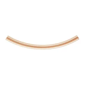 14K Rose Gold Curved Tube Bead - 2mm x 30mm (2 Pieces)