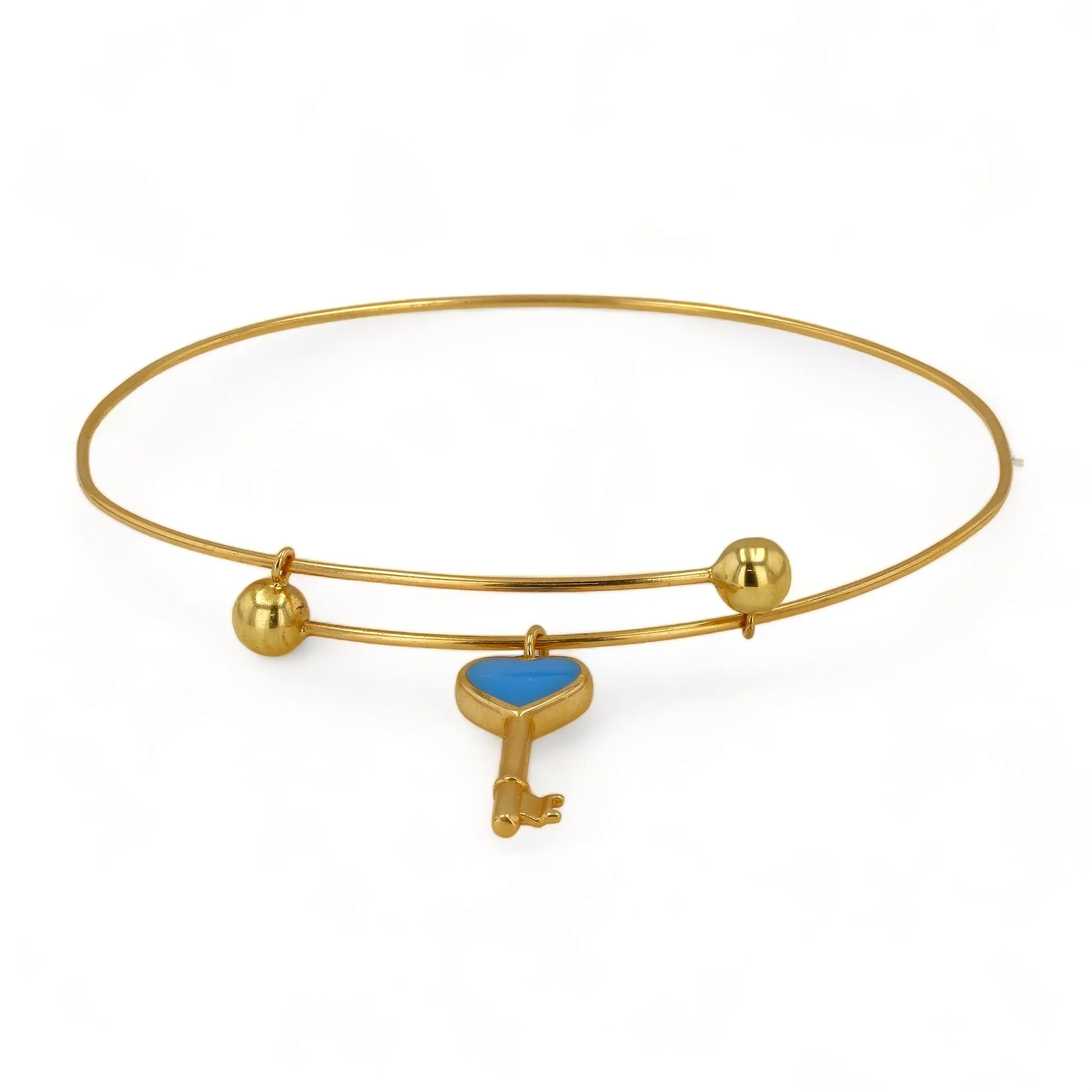 14K Yellow gold bolo key bangle-227238