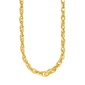 14k Yellow Gold Ornate Prince of Wales Chain Necklace, size 18''