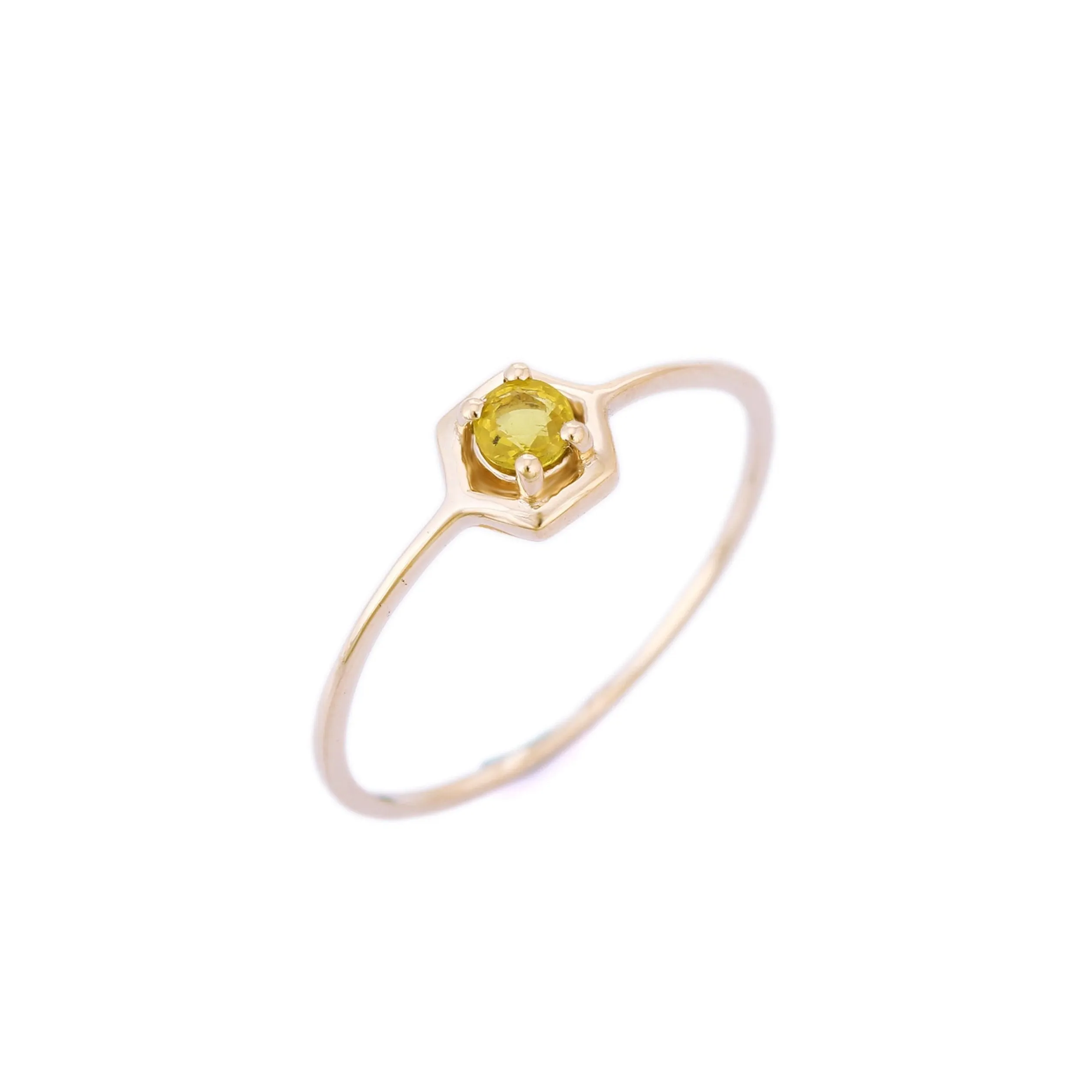 14K Yellow Gold Sapphire Ring