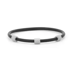 18ct White Gold Neoprene Bangle