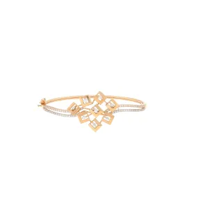 18K Rose Gold & CZ Bangle (10.1gm)