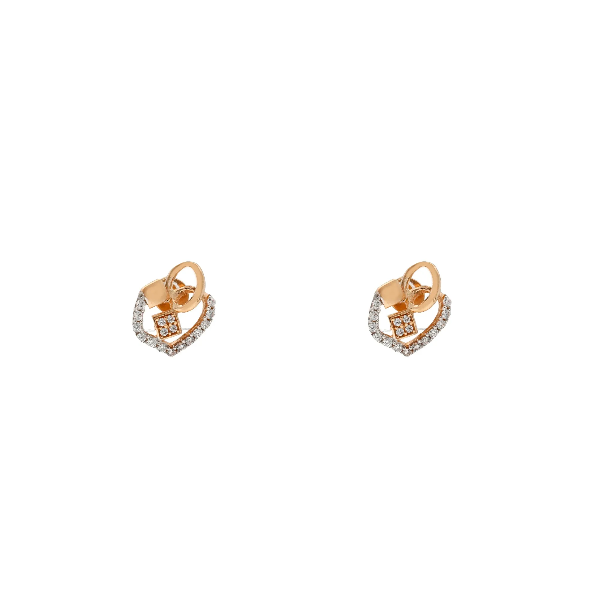 18K Rose Gold & CZ Pendant Set (7gm)