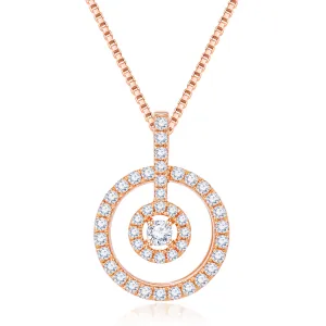 18K Rose Gold Diamond Pendant