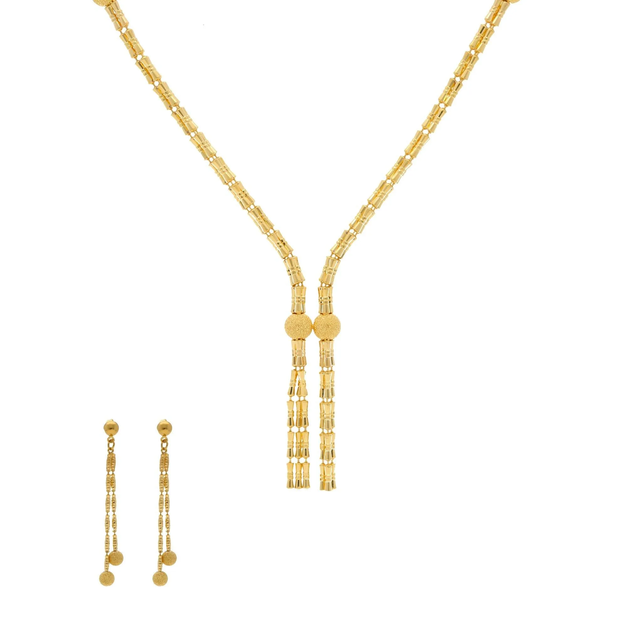 22K Yellow Gold Singapore set with Earrings