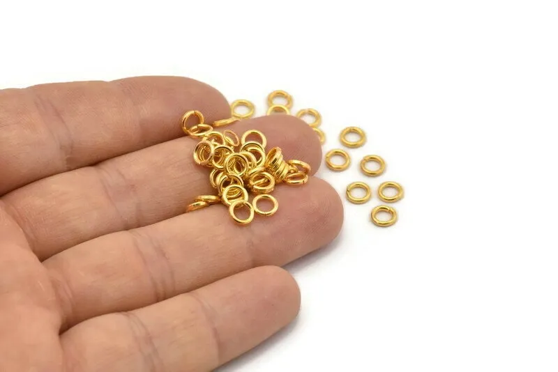 5mm Jump Rings - 250 Gold Brass Jump Rings (5x1mm) A0147