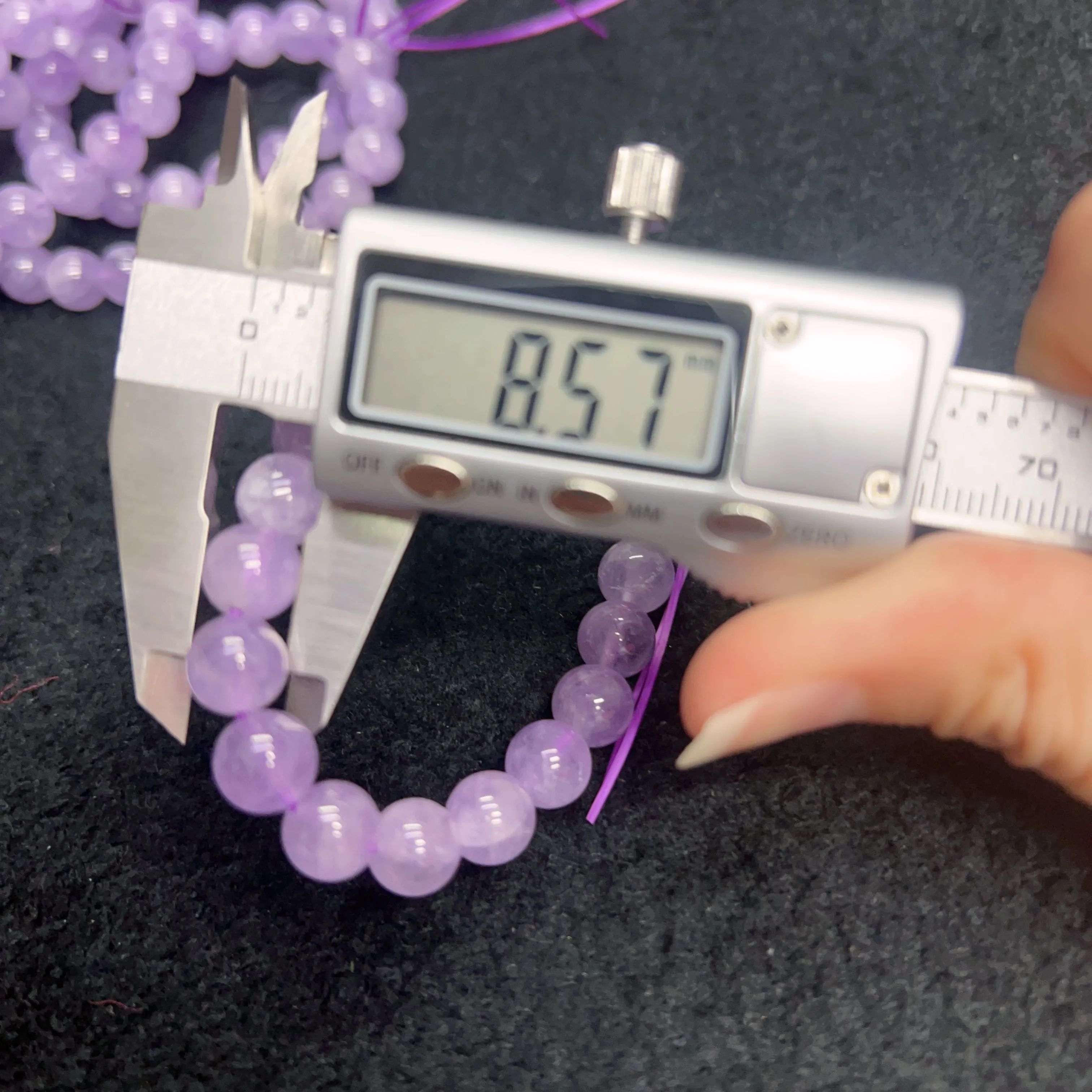 8.5-8.9mm Natural Lavender Amethyst Round Beaded Bracelets for DIY Jewelry Project