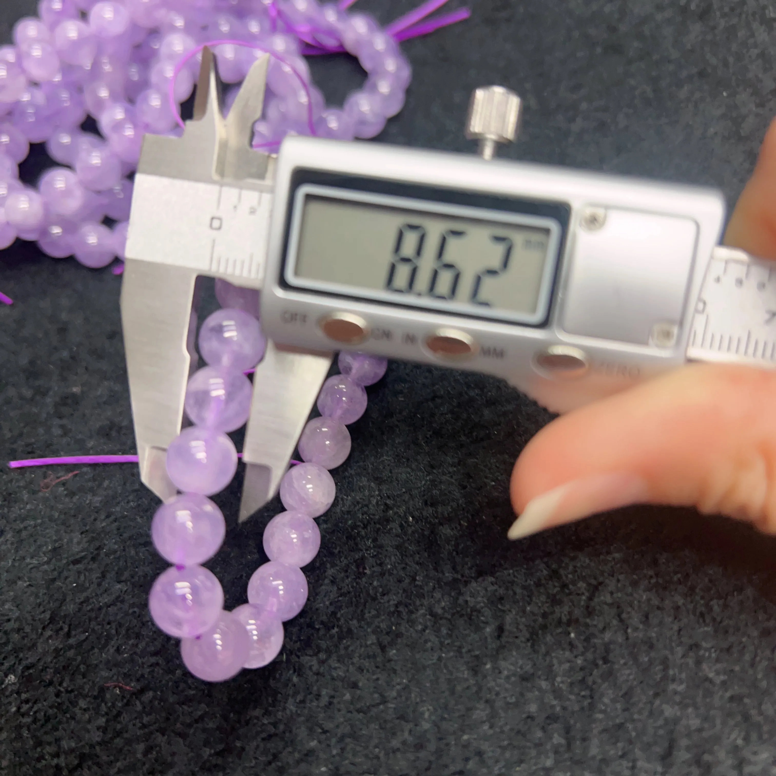 8.5-8.9mm Natural Lavender Amethyst Round Beaded Bracelets for DIY Jewelry Project