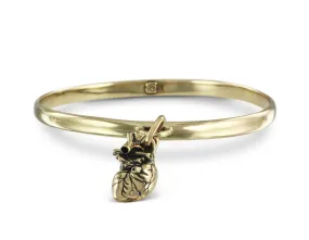 Anatomical Heart Bangle - Bronze