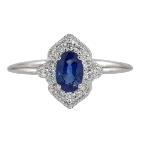 Art Deco Inspired Sapphire Ring