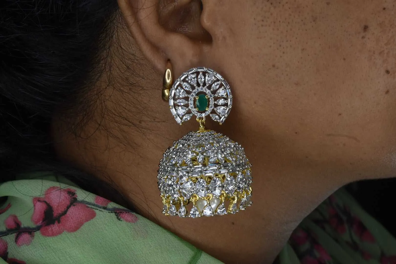 Aubrey American Diamond Jhumka