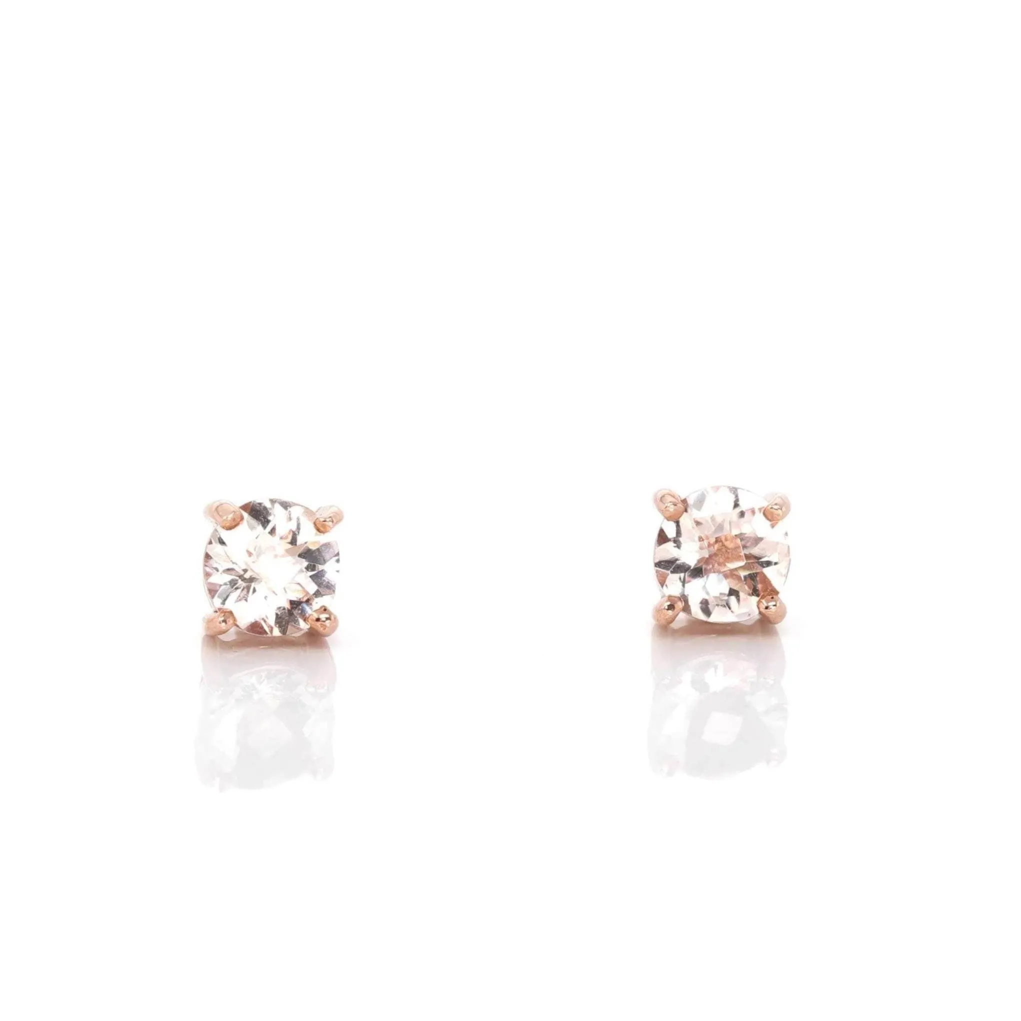 Baikalla 14k Rose Gold 0.95ct Natural Morganite Earrings