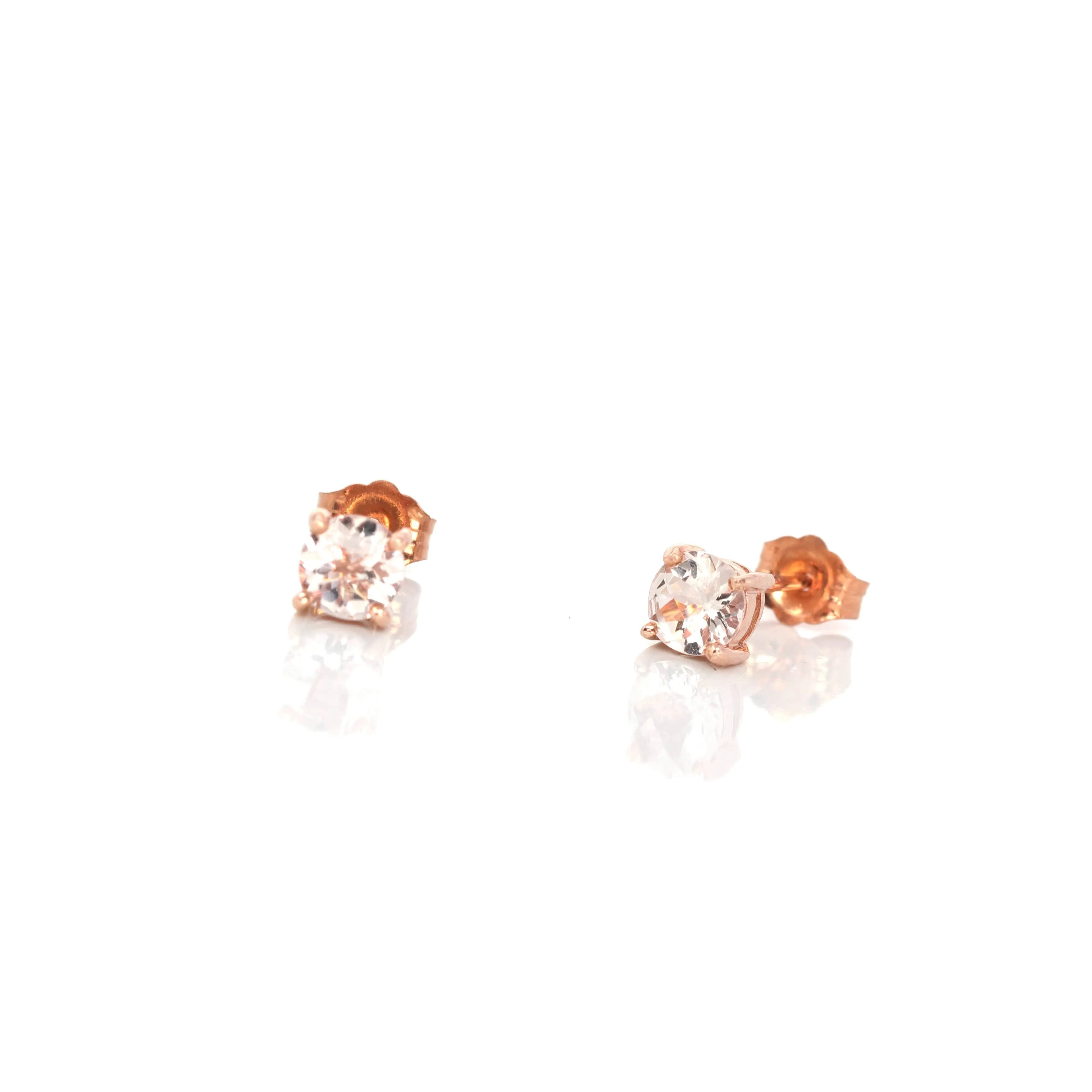 Baikalla 14k Rose Gold 0.95ct Natural Morganite Earrings