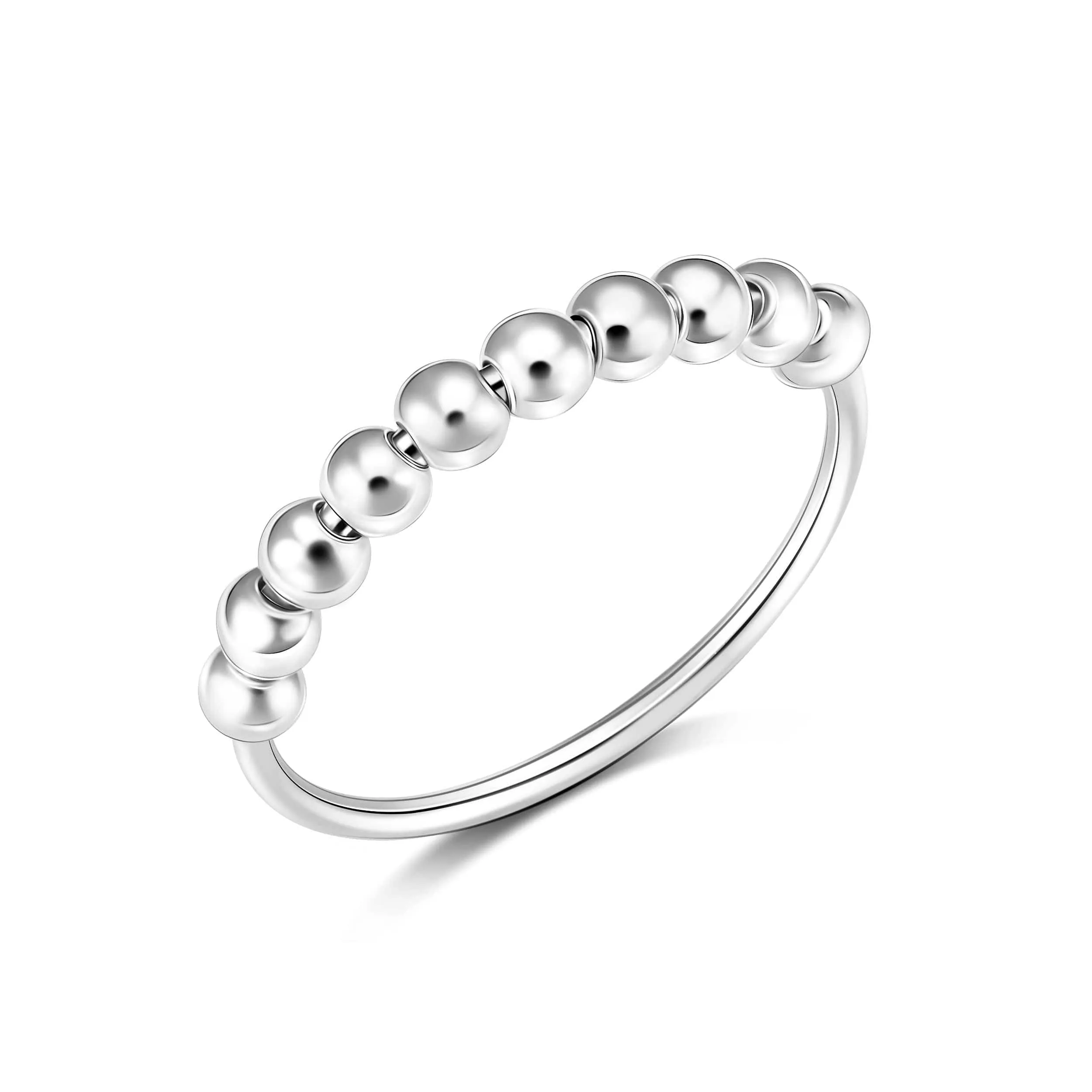 Bead Anxiety Ring Sterling Silver