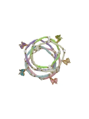 Bead Bracelets with Butterfly Charms