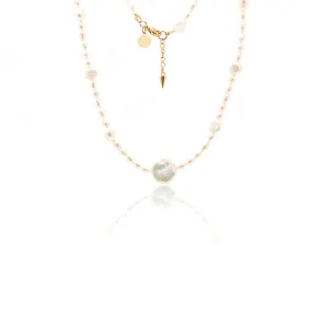 Bella / Choker / Pearl   Gold