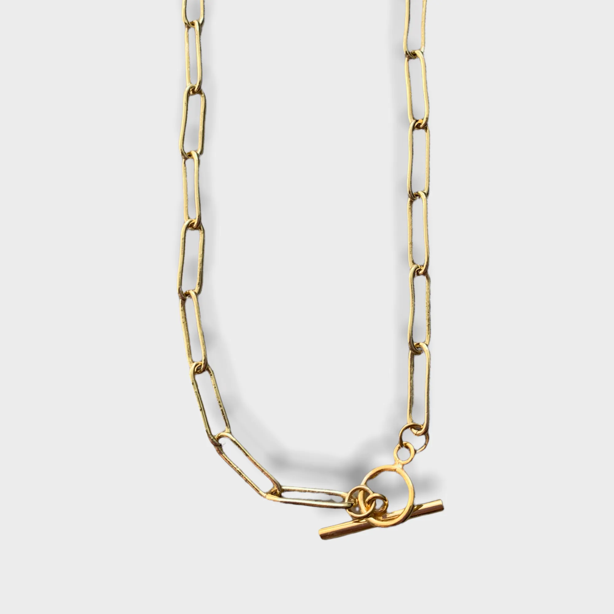 BIG CHAIN 18K GOLD PLATED CHOKER-NECKLACE