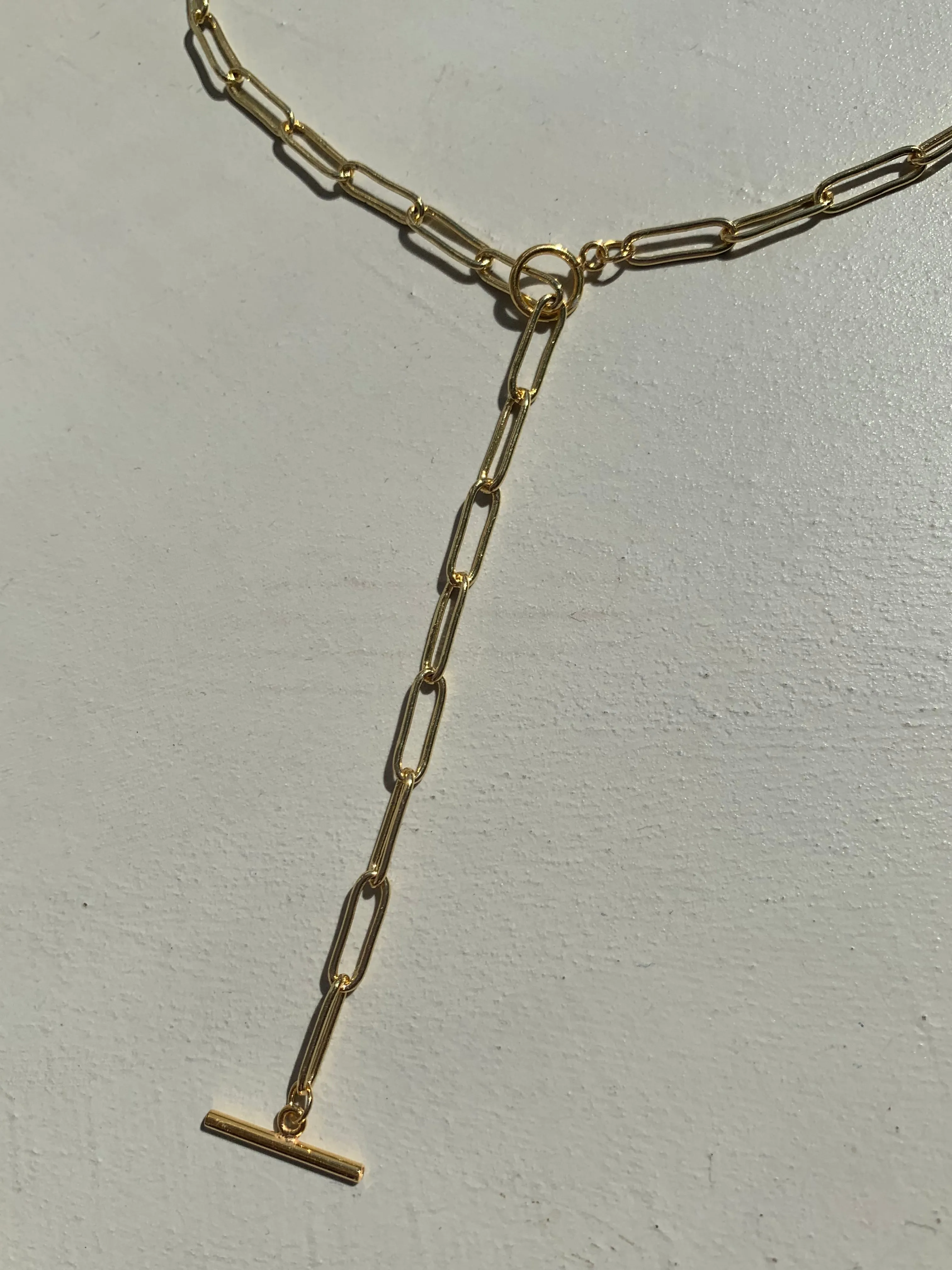 BIG CHAIN 18K GOLD PLATED CHOKER-NECKLACE