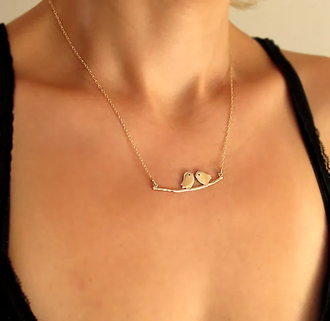 Bird On Branch Pendant Necklace for Her