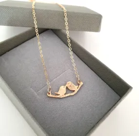 Bird On Branch Pendant Necklace for Her