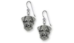 Border Terrier Jewelry Sterling Silver Handmade Border Terrier Earrings  BDT-E