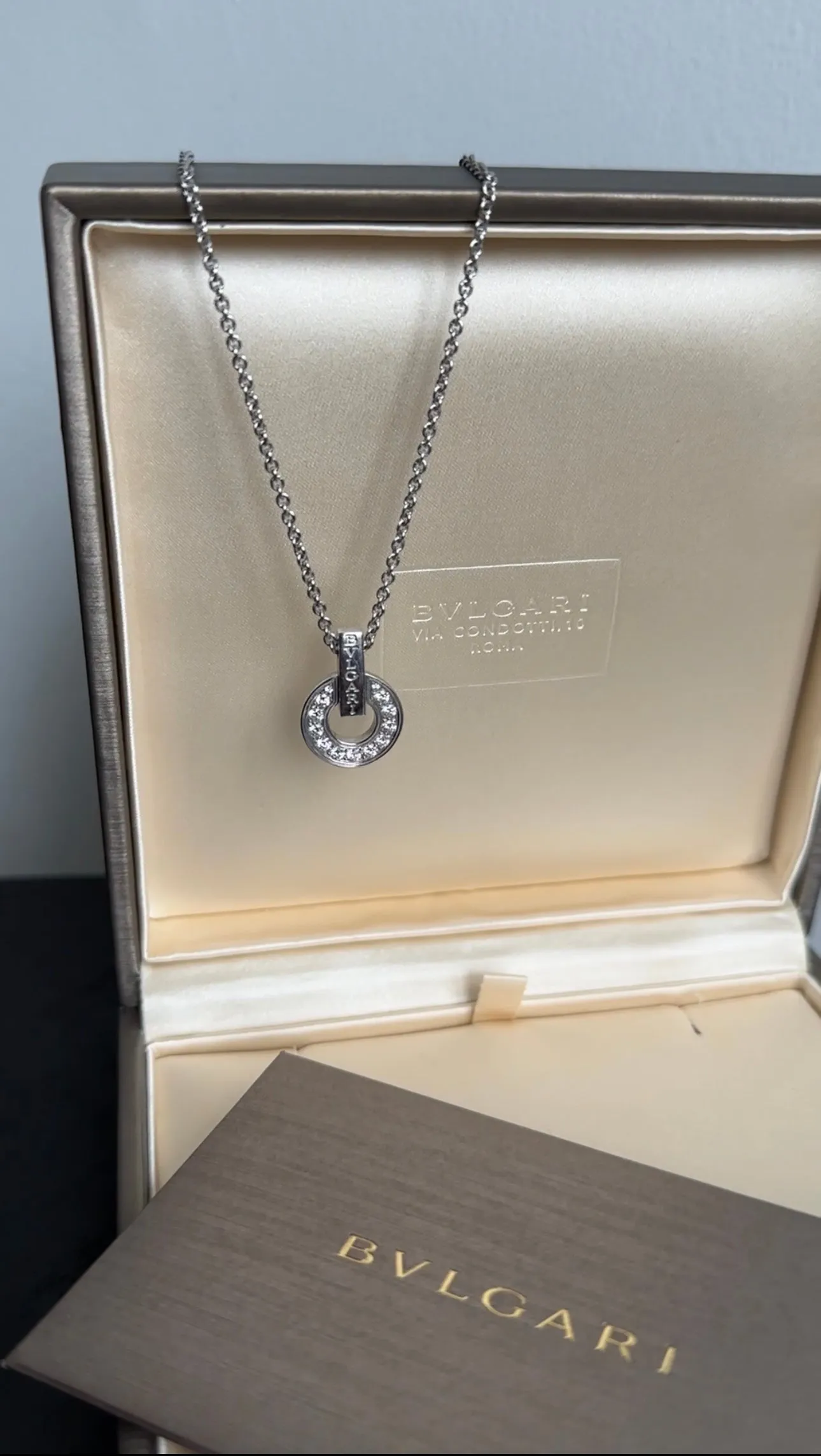 Bulgari 18k White Gold and Diamond Bvlgari Bvlgari Necklace