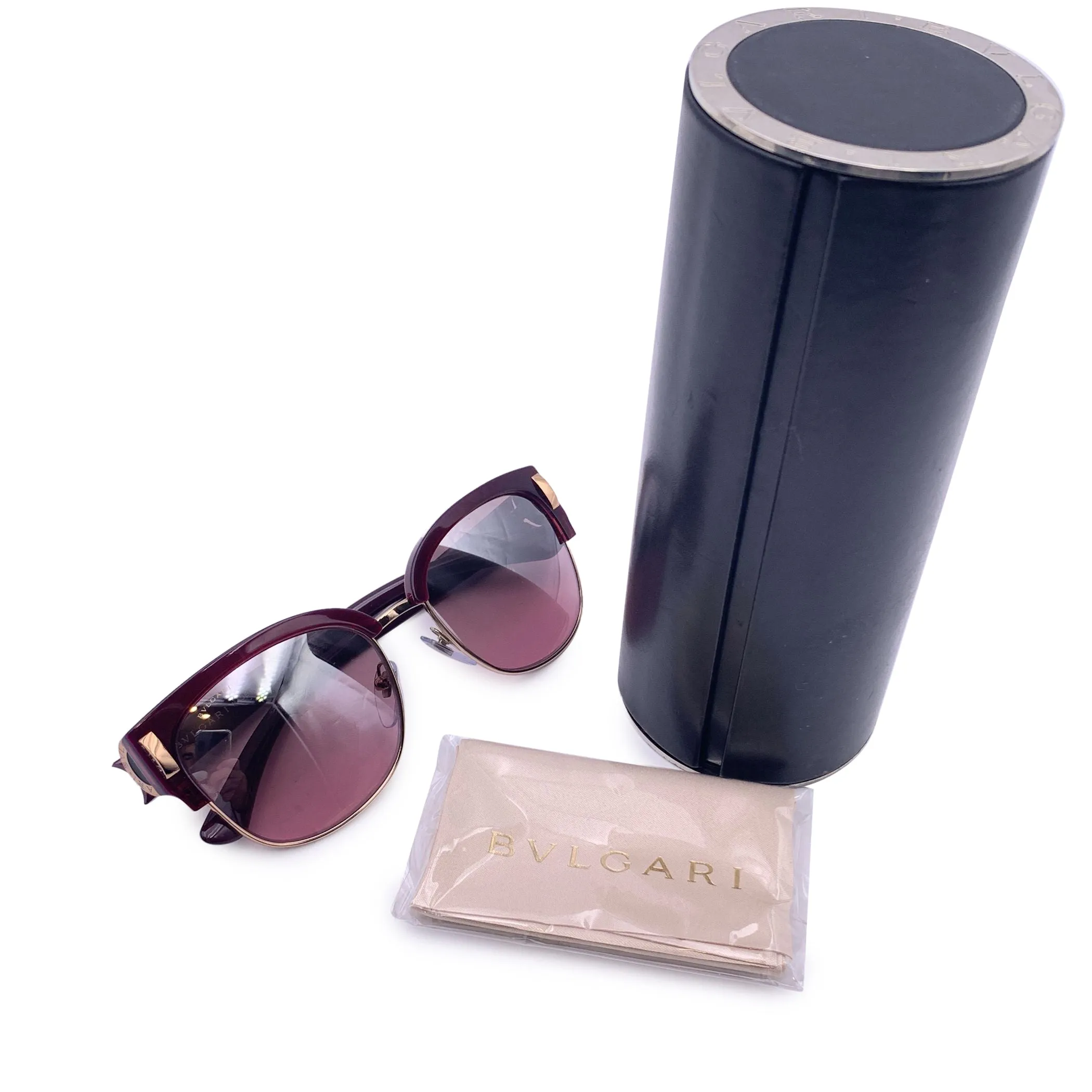 Bulgari Bvlgari Sunglasses 8189 Burgundy Gold Metal 55/18 135mm