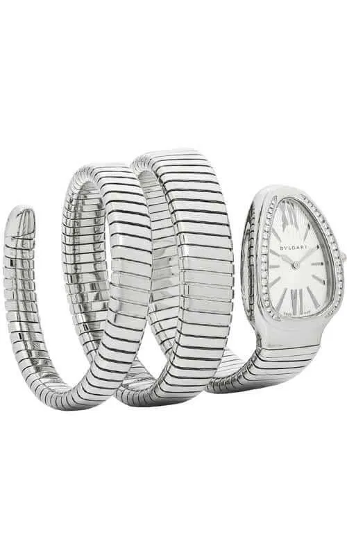 Bulgari Serpenti Double-Twirl Steel and Diamonds Ladies Watch (SP35C6SDS.2T)