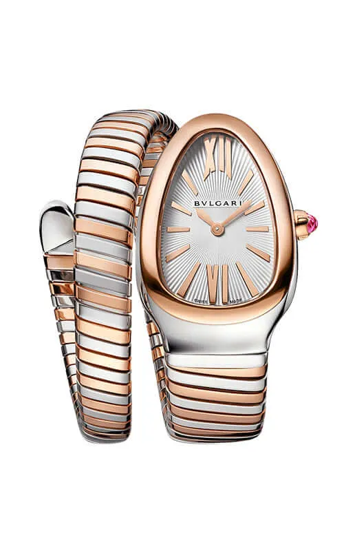 Bulgari Serpenti Tubogas Steel and Rose Gold Watch 103708