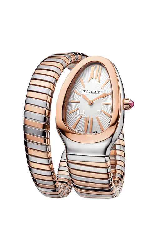 Bulgari Serpenti Tubogas Steel and Rose Gold Watch 103708