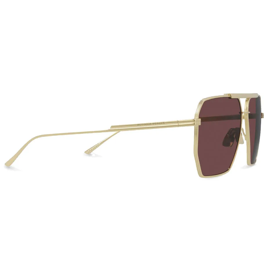 BV 1012S Aviator Sunglasses, Gold/Pink