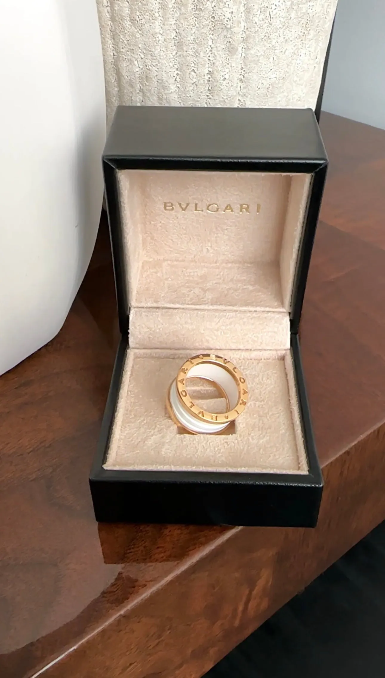 Bvlgari Bulgari B Zero One ring 18k Rosegold White Ceramic - 52 / 6