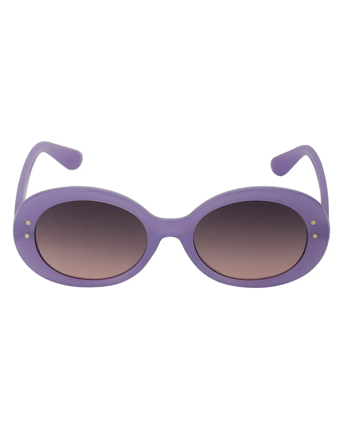 Carlton London Black Lens & Purple Oval Sunglasses For Girl