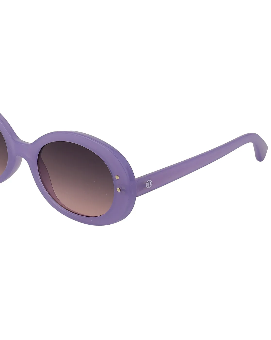 Carlton London Black Lens & Purple Oval Sunglasses For Girl