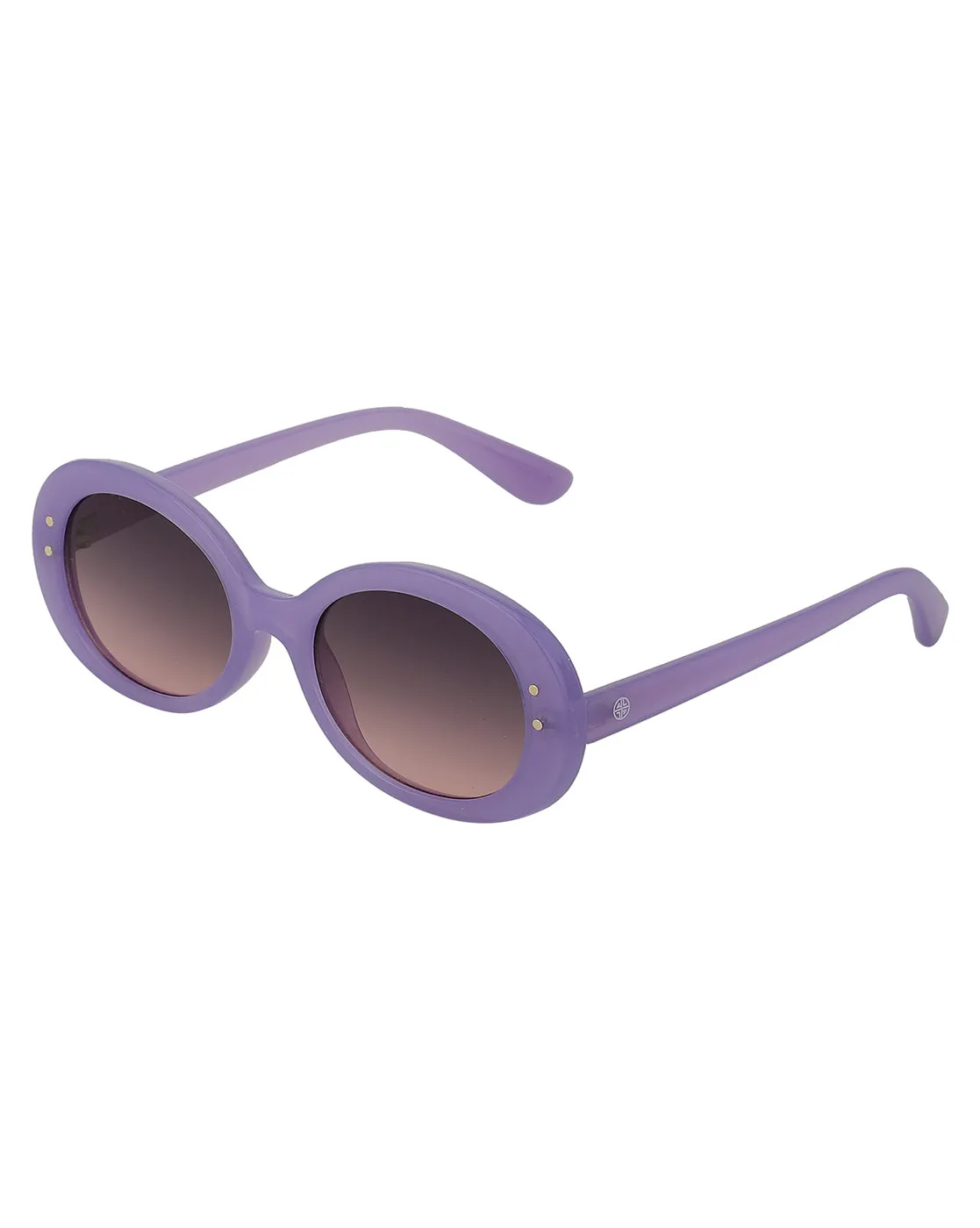 Carlton London Black Lens & Purple Oval Sunglasses For Girl