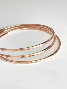 Carly bangles set- rose gold (B183)