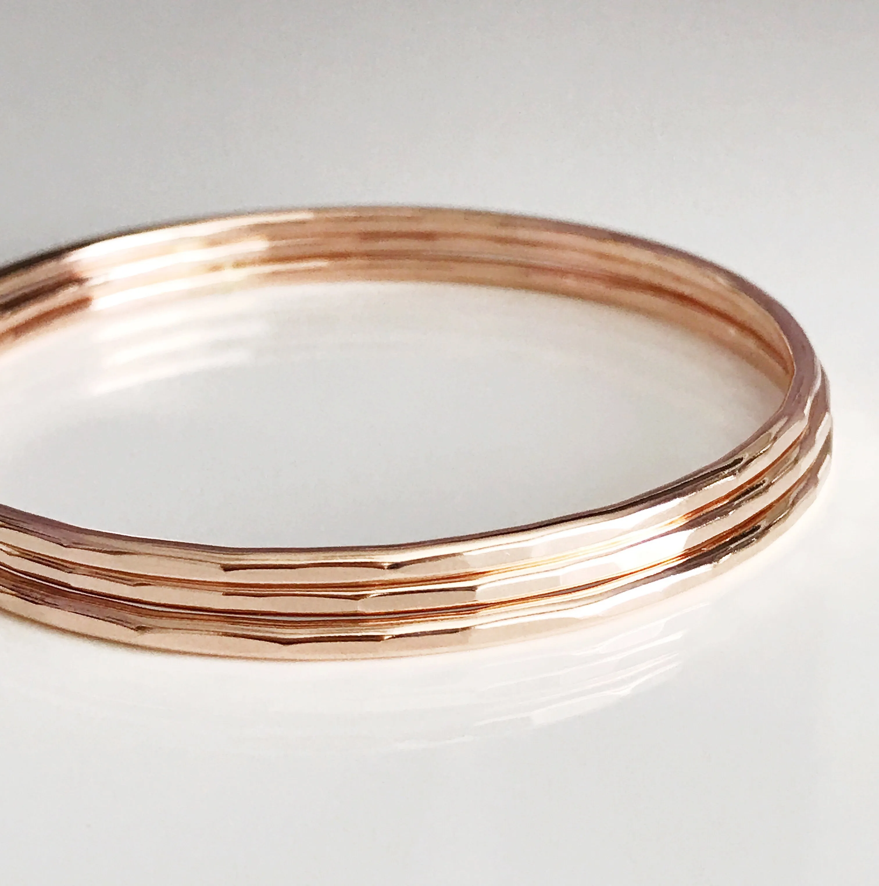 Carly bangles set- rose gold (B183)