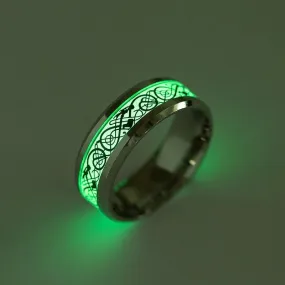 Celtic Dragon Glow In The Dark Ring