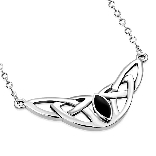 Celtic Knot Choker Necklace - w/ 4 Stone Options