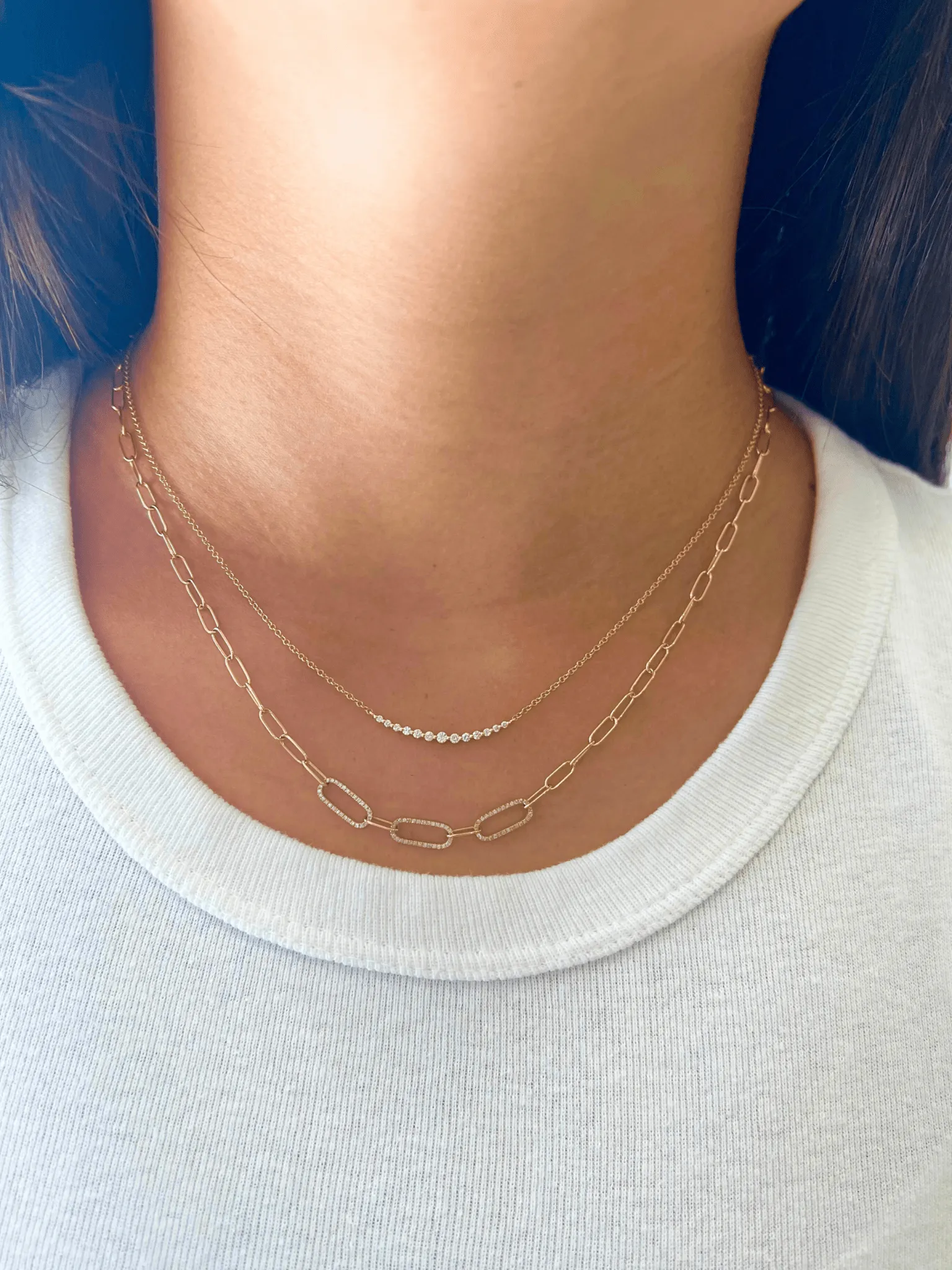 Chasing Diamonds Necklace 14K