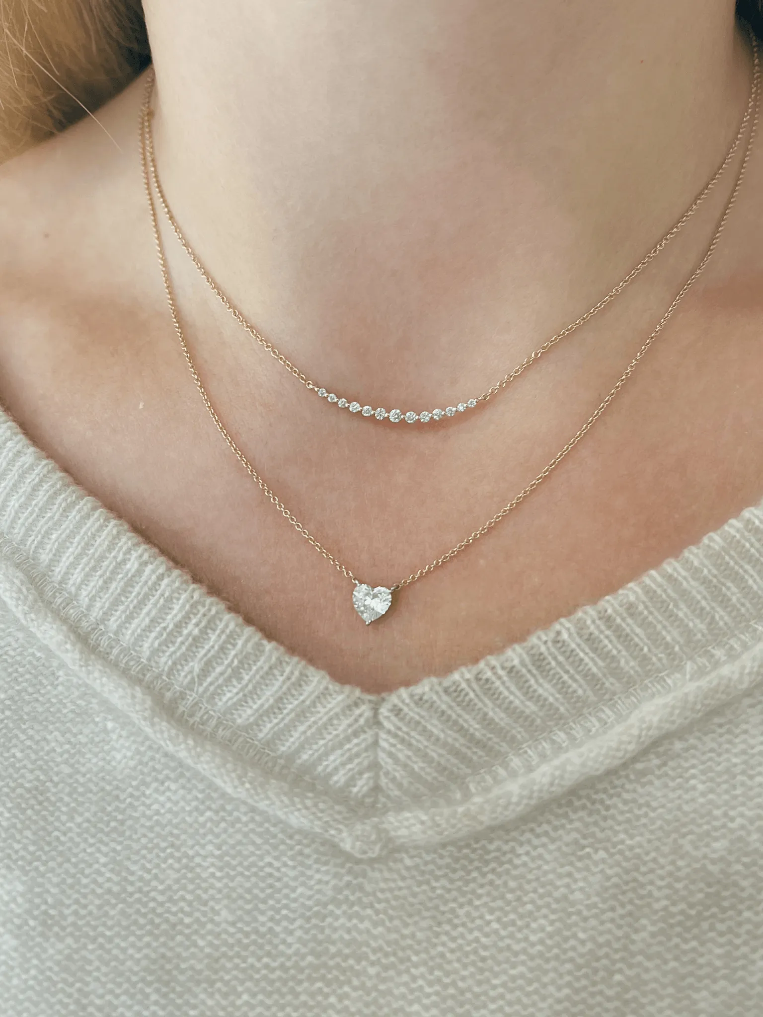 Chasing Diamonds Necklace 14K