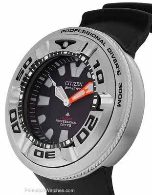 Citizen Eco-Drive 300 Meter Professional Diver - Stainless - Rubber Strap