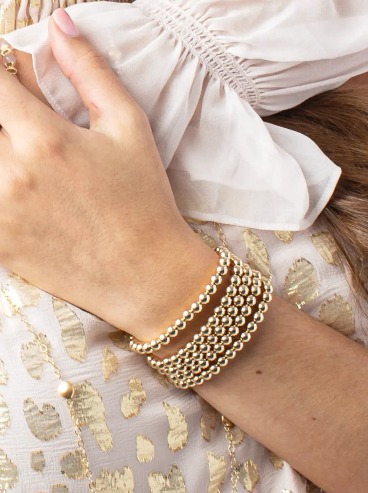 Classic Gold Bead Bracelet - 5mm