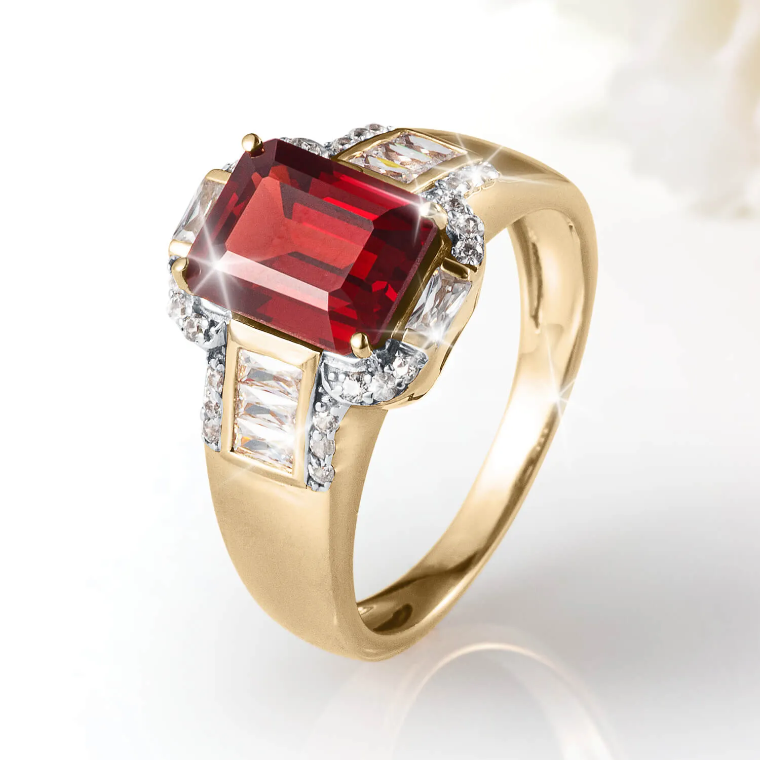 Crimson Paradise Garnet Ring